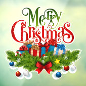 Merry-kerstvensterkoeling Raamsticker (Vel 3)