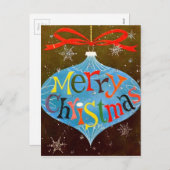 Merry Kerstversient Feestdagenkaart (Voorkant / Achterkant)