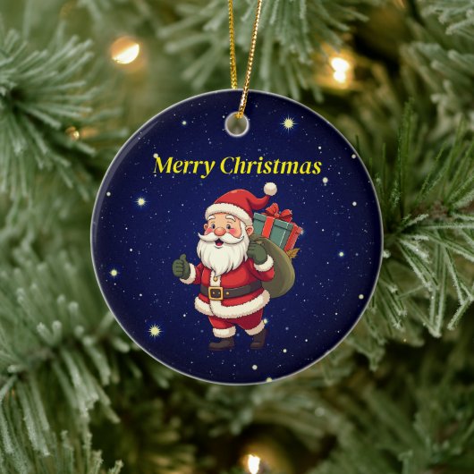 Merry Kerstversient Keramisch Ornament (Boom)