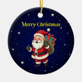 Merry Kerstversient Keramisch Ornament