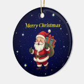 Merry Kerstversient Keramisch Ornament (Links)