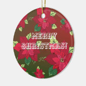 Merry Kerstversient Keramisch Ornament (Links)