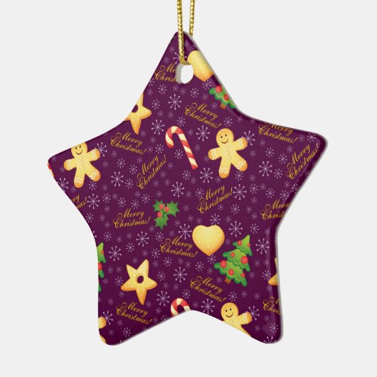 Merry Kerstversient Keramisch Ornament (Links)