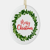 Merry Kerstversient Keramisch Ornament (Rechts)