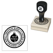 Merry Kerstversient Rubberstempel (Gestempeld)