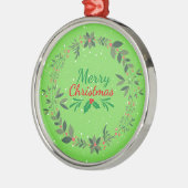 Merry Kerstversients Metalen Ornament (Links)