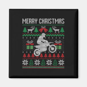 Merry Kerstvut Bike Santa Funny Family Match Magneet
