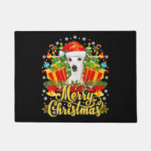 Merry Kerstwhippet mam Pap Xmas Deurmat (Voorkant)