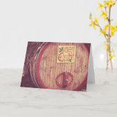 Merry Kerstwijn Barrel Kaart (Gele Bloem)