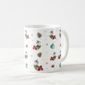 Merry KerstWinter Bird Pattern Personalized Koffiemok (Voorkant rechts)