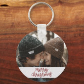 Merry Kerstwinter Couple Sleutelhanger (Voorkant)