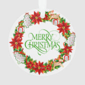Merry KerstWinter Holiday Wreath Ornament (achterkant)