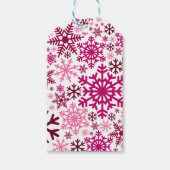 Merry KerstWinter Snowflake Pattern Cadeaulabel (Voorkant)