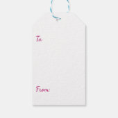 Merry KerstWinter Snowflake Pattern Cadeaulabel (Achterkant)