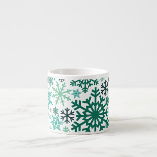 Merry KerstWinter Snowflake Pattern Espresso Kop