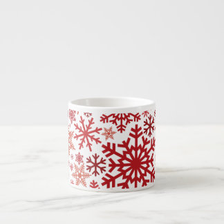 Merry KerstWinter Snowflake Pattern Espresso Kop