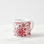 Merry KerstWinter Snowflake Pattern Espresso Kop (Voorkant rechts)
