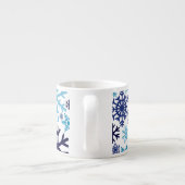 Merry KerstWinter Snowflake Pattern Espresso Kop (Achterkant)