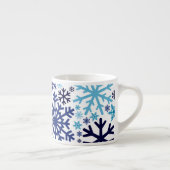 Merry KerstWinter Snowflake Pattern Espresso Kop (Rechts)