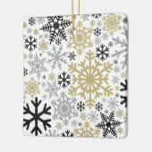 Merry KerstWinter Snowflake Pattern Keramisch Ornament (Links)