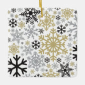 Merry KerstWinter Snowflake Pattern Keramisch Ornament (Voorkant)