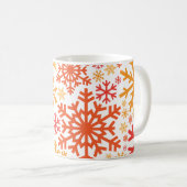 Merry KerstWinter Snowflake Pattern Koffiemok (Voorkant rechts)