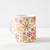 Merry KerstWinter Snowflake Pattern Koffiemok (Voorkant links)