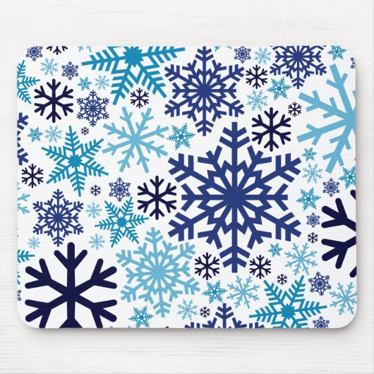 Merry KerstWinter Snowflake Pattern Muismat (Voorkant)