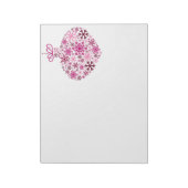 Merry KerstWinter Snowflake Pattern Notitieblok (Gedraaid)