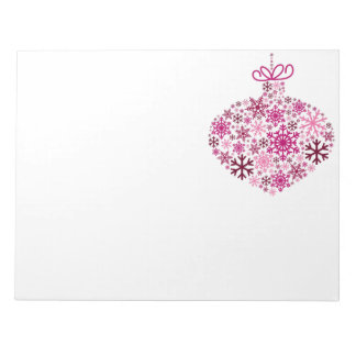 Merry KerstWinter Snowflake Pattern Notitieblok