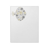 Merry KerstWinter Snowflake Pattern Notitieblok (Gedraaid)