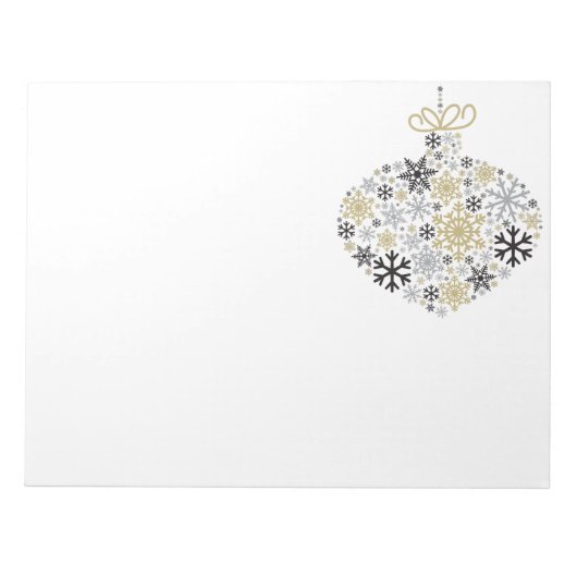 Merry KerstWinter Snowflake Pattern Notitieblok (Voorkant)