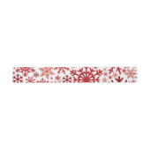 Merry KerstWinter Snowflake Pattern Uitnodigingen Wikkel (Vlak)