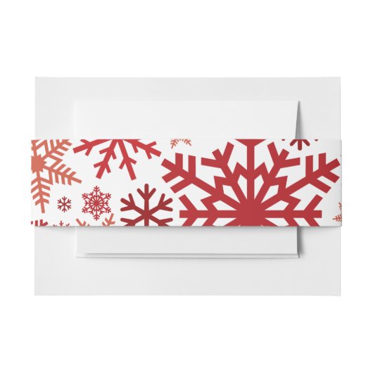 Merry KerstWinter Snowflake Pattern Uitnodigingen Wikkel (Voorkant Voorbeeld)