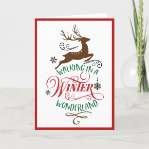 Merry Kerstwinter Wonderland Voeg handtekening toe Feestdagen Kaart