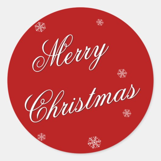Merry kerstwrapping Sticker (Voorkant)