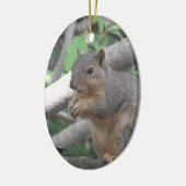 Merry Kerstya nut Funny Squirrel Keramisch Ornament (Links)
