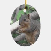 Merry Kerstya nut Funny Squirrel Keramisch Ornament (Voorkant)