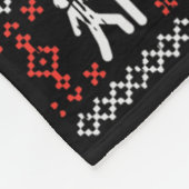 Merry Kickmas Ugly Kerstmis Karate Jiu Jitsu Mart Fleece Deken (Hoek)