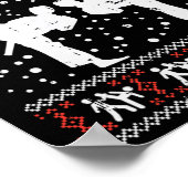 Merry Kickmas Ugly Kerstmis Karate Jiu Jitsu Mart Poster (Hoek)