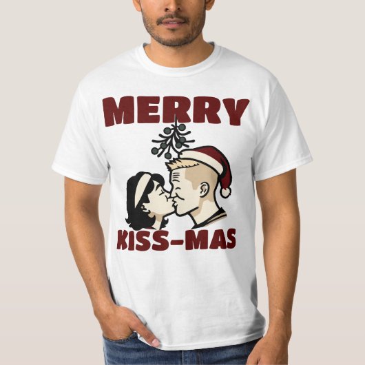 Merry Kiss-Mas Christmas T-shirt (Devant)