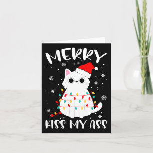 Merry Kiss My Christmas Theme Cat Lovers voor gesc Kaart