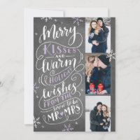 Merry Kisses Warm Wishes Save Date 3 Lila Foto