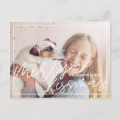 Merry Kissmas Script | Chique stijlvolle & trendy Feestdagenkaart (Voorkant)