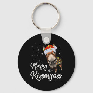 Merry Kissmy Donkey Sarcastic Xmas Funny Pajama Ch Sleutelhanger