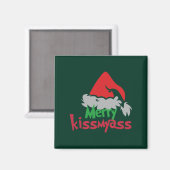 Merry Kissmyass Funny Christmas Magnet (Recto/Verso)