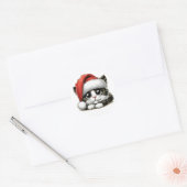 Merry Kitten's Christmas Fabulous Ronde Sticker (Envelop)