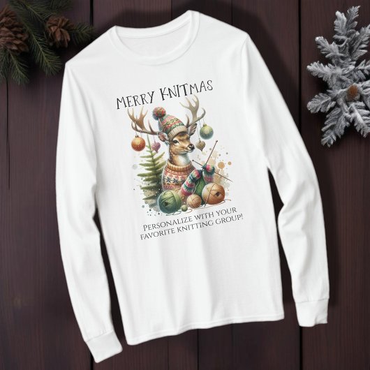 Merry Knittmas Breien Kerstmis T-shirt