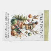 Merry Knittmas Breien Kerstmis Theedoek (Horizontaal)