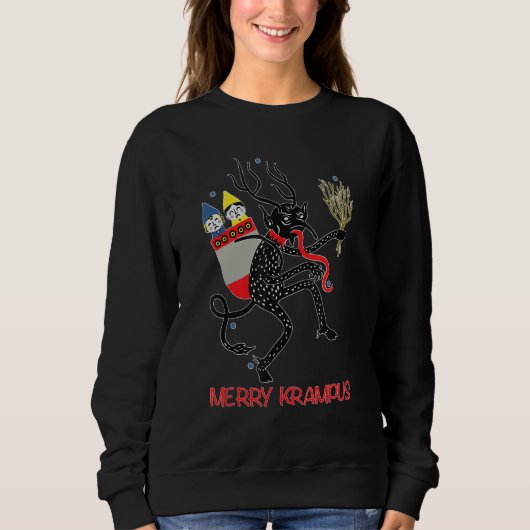 Merry Krampus Horror Krampus Devil Caught Naughty  Trui (Voorkant)